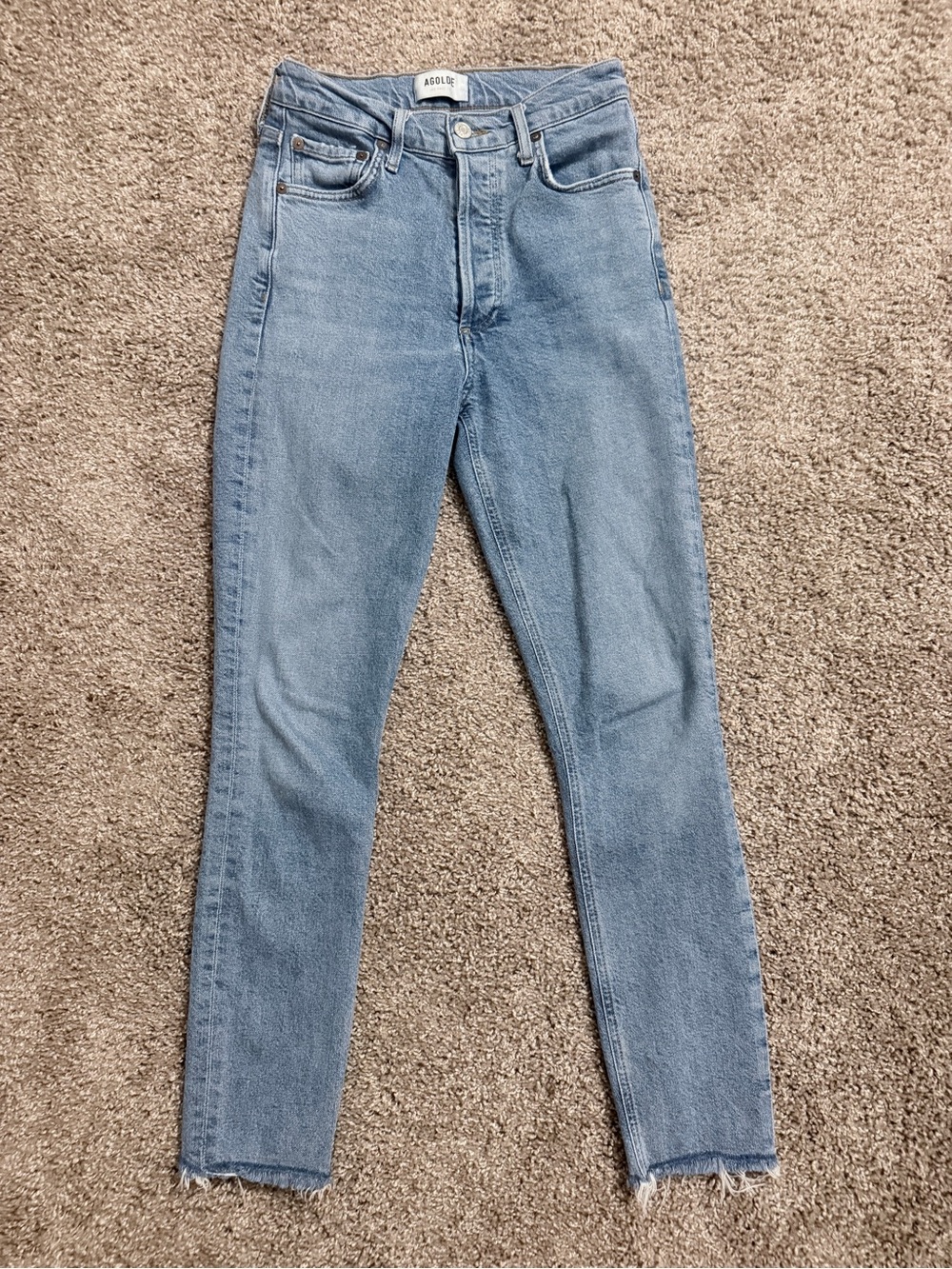💙 AGOLDE Riley High Rise Straight Crop Jeans | Size 24 | Premium Designer Denim